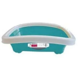2-MEMPHIS - CAT LITTER TRAY WITH RIM TURQUOISE, GREEN & PURPLE Pets Qatar