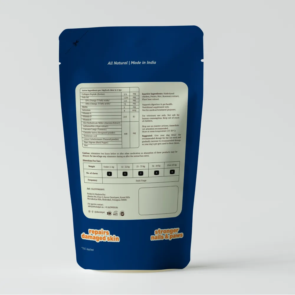 Absolut Pet Skin & Coat with Collagen and Biotin Dog Supplement