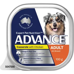 Advance Casserole with Chicken All Breed Adult Dog Wet Food 100g ( _ )