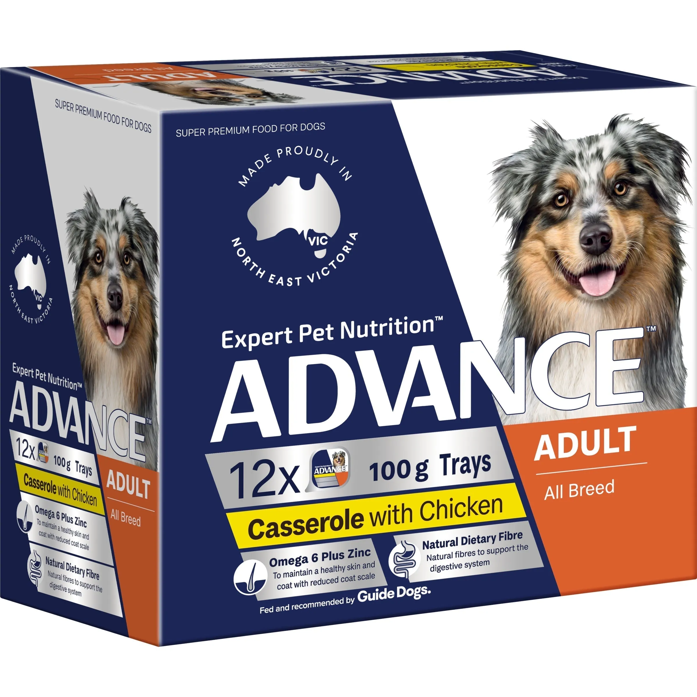 Advance Casserole with Chicken All Breed Adult Dog Wet Food 100g x 12 ( _ )