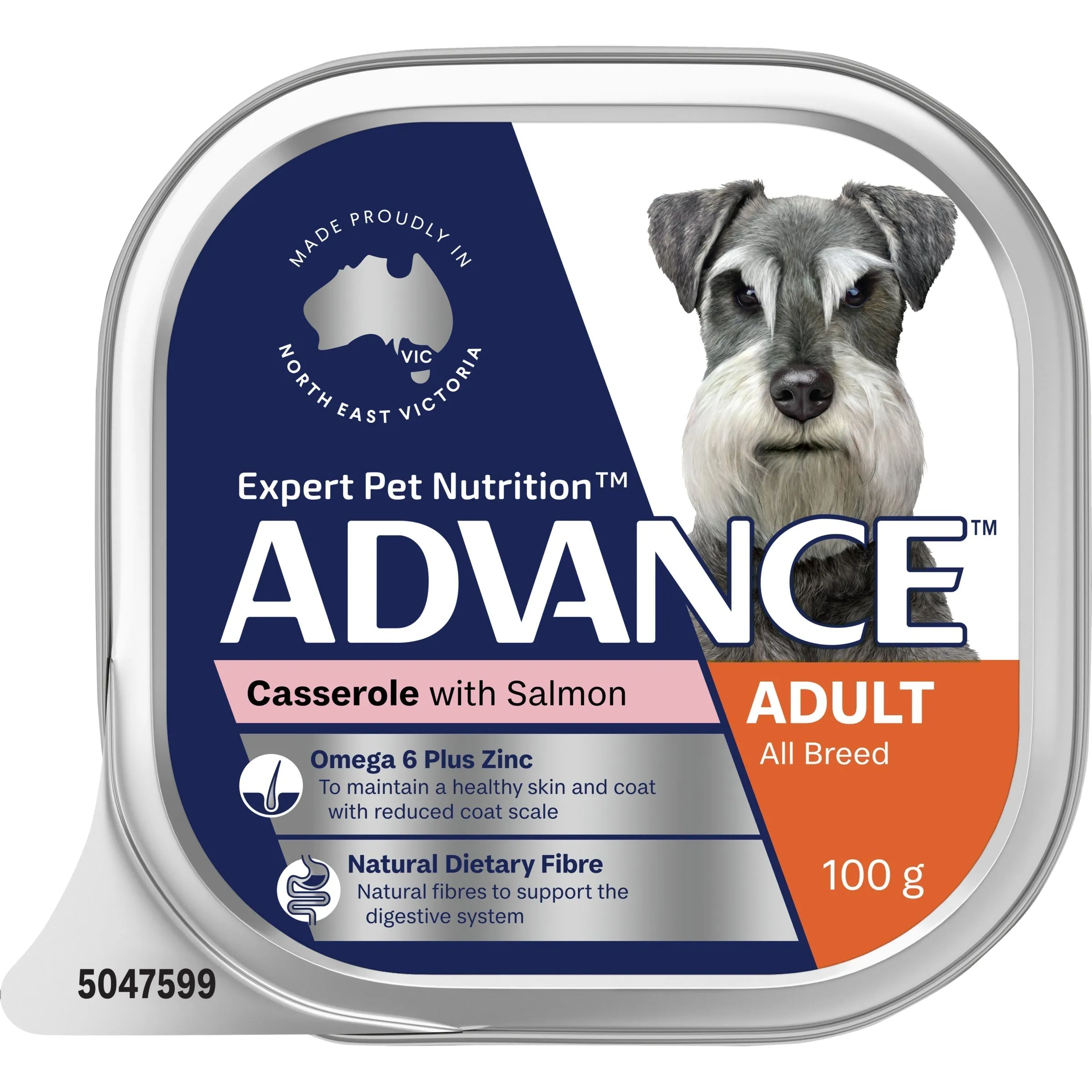 Advance Casserole with Salmon All Breed Adult Dog Wet Food 100g x 12 ( _ )