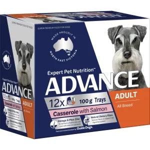 Advance Casserole with Salmon All Breed Adult Dog Wet Food 100g x 12 ( _ )