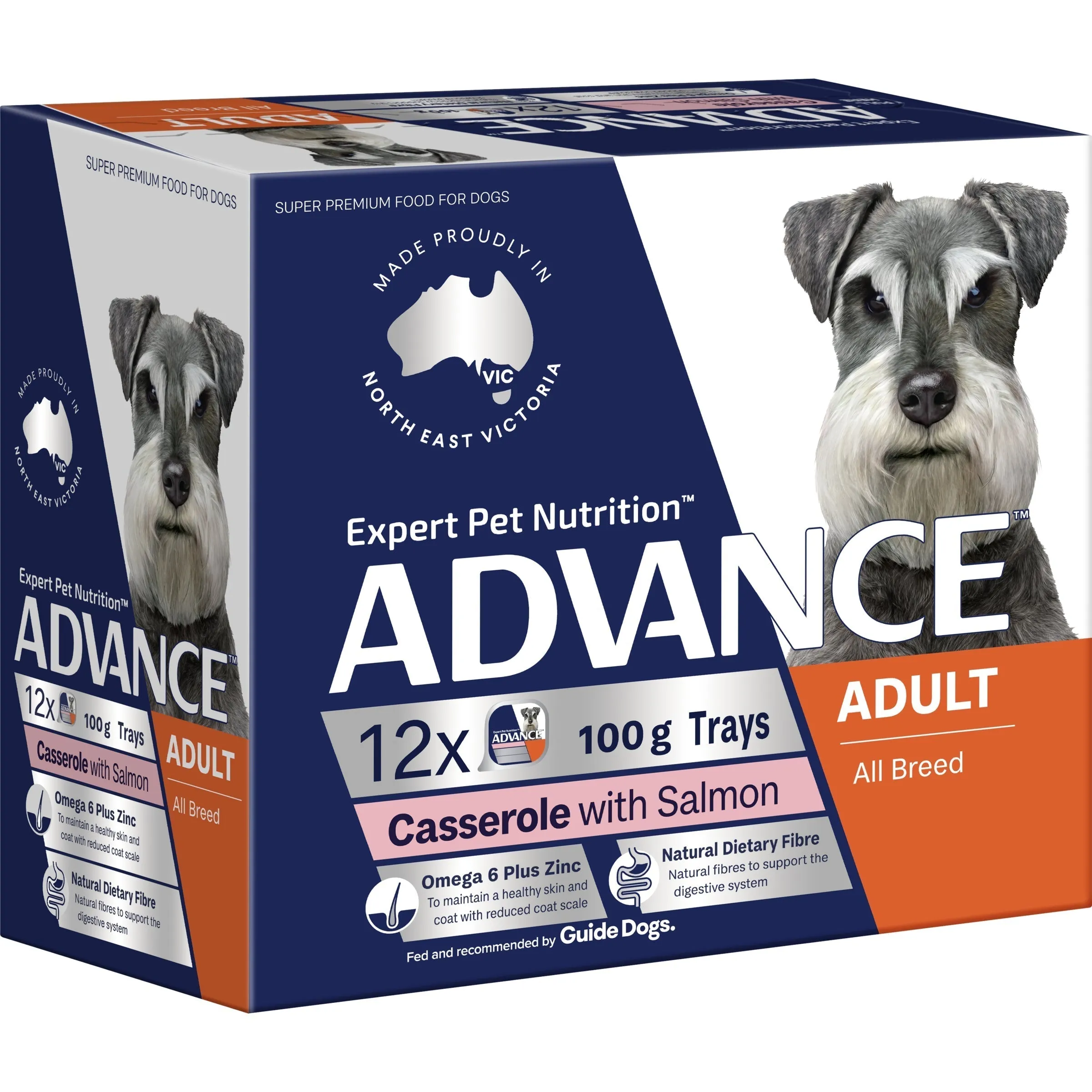 Advance Casserole with Salmon All Breed Adult Dog Wet Food 100g x 12 ( _ )