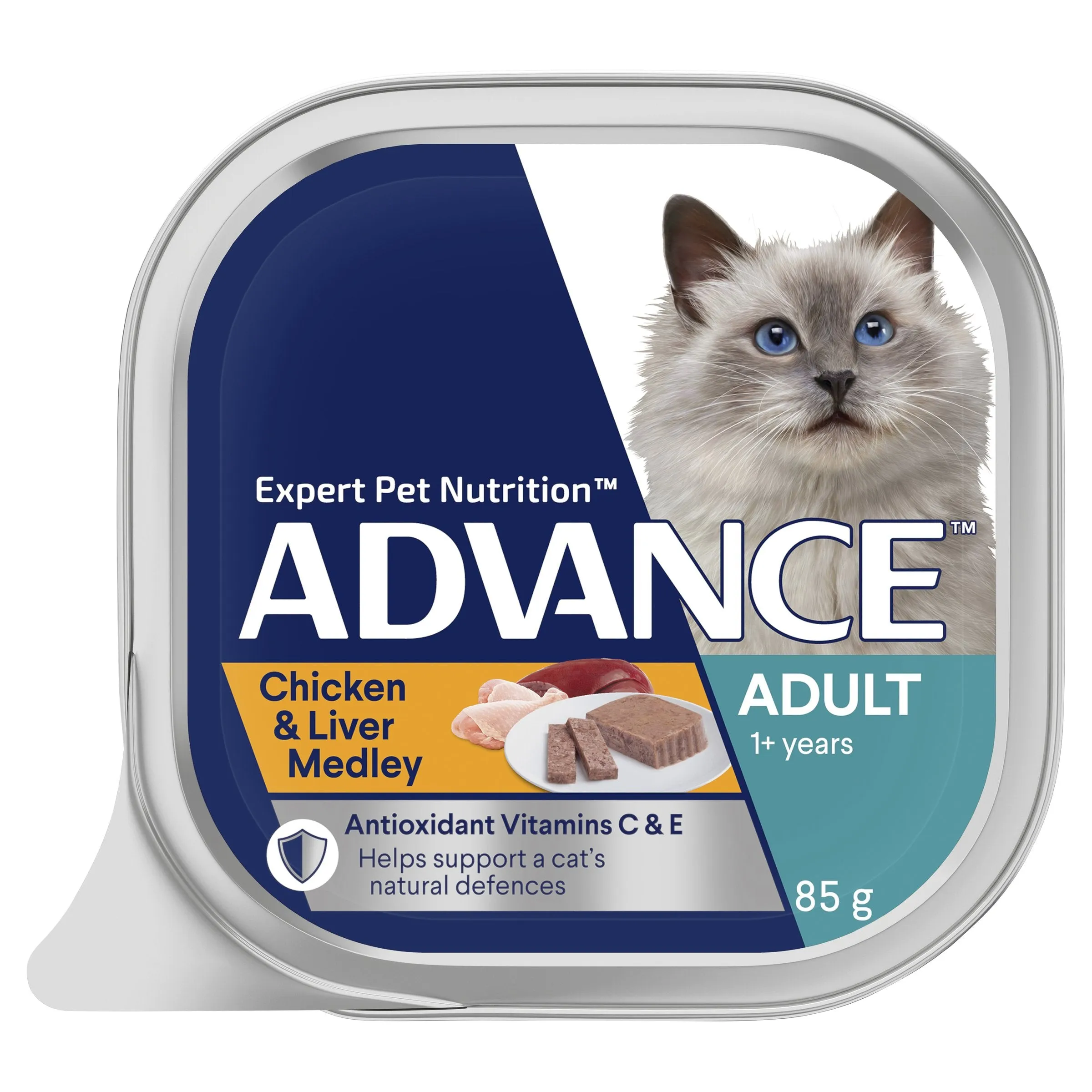 Advance Chicken and Liver Medley Adult Cat Wet Food 85g ( _ )