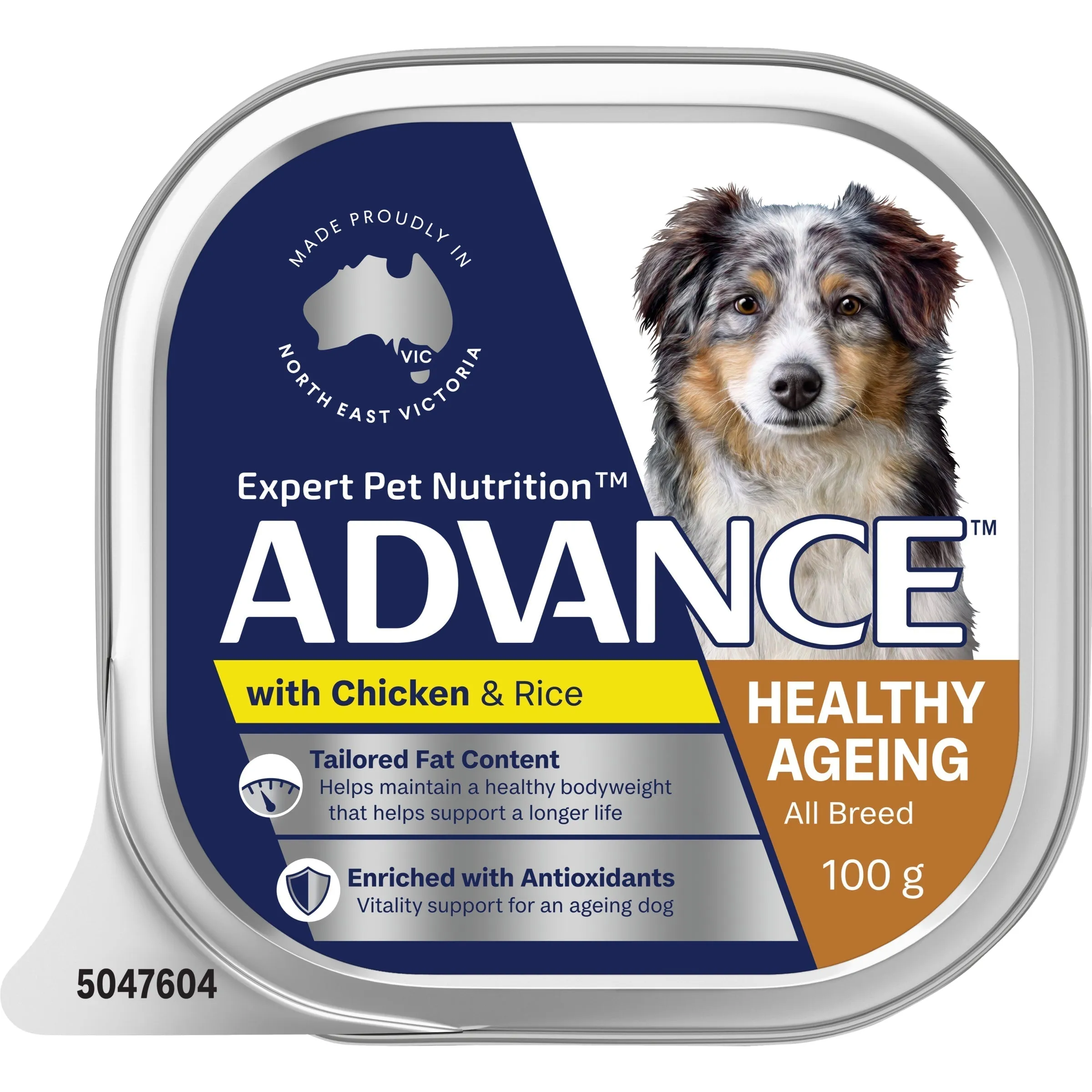 Advance Chicken and Rice Healthy Ageing All Breed Mature Dog Wet Food 100g ( _ )