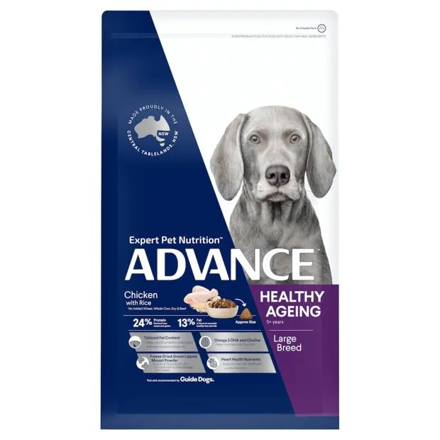 Advance Chicken and Rice Healthy Ageing Large Breed Mature Dog Dry Food 15kg ( _ )