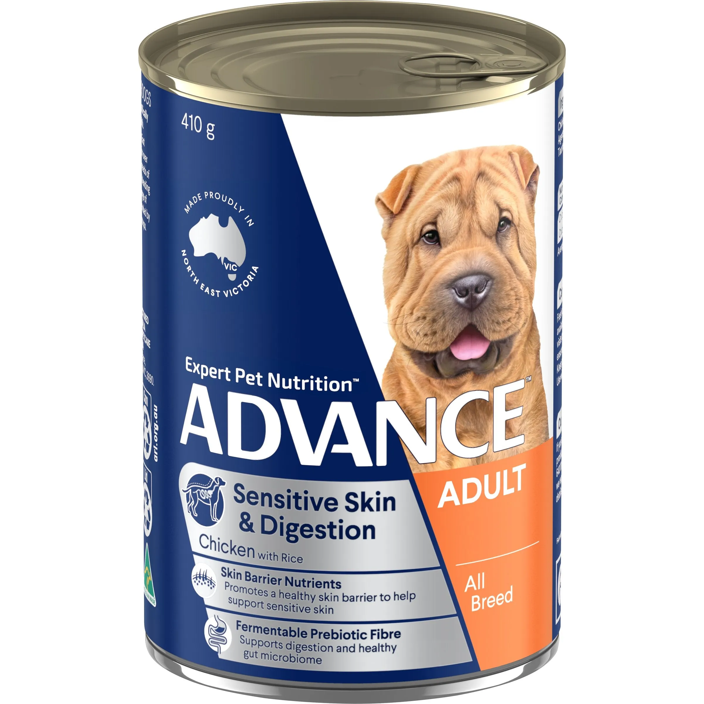 Advance Chicken and Rice Sensitive Skin and Digestion Adult Dog Wet Food 410g x 12 ( _ )