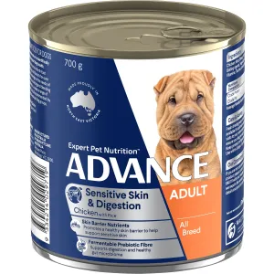 Advance Chicken and Rice Sensitive Skin and Digestion Adult Dog Wet Food 700g ( _ )