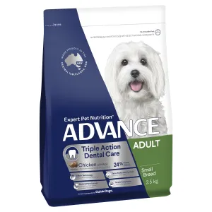 Advance Chicken and Rice Triple Action Dental Care Small Breed Adult Dog Dry Food 2.5kg ( _ )