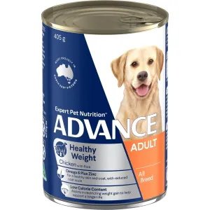 Advance Chicken and Rice Weight Control Adult Dog Wet Food 405g ( _ )