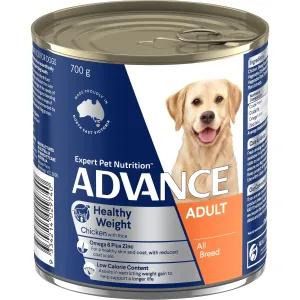 Advance Chicken and Rice Weight Control Adult Dog Wet Food 700g ( _ )