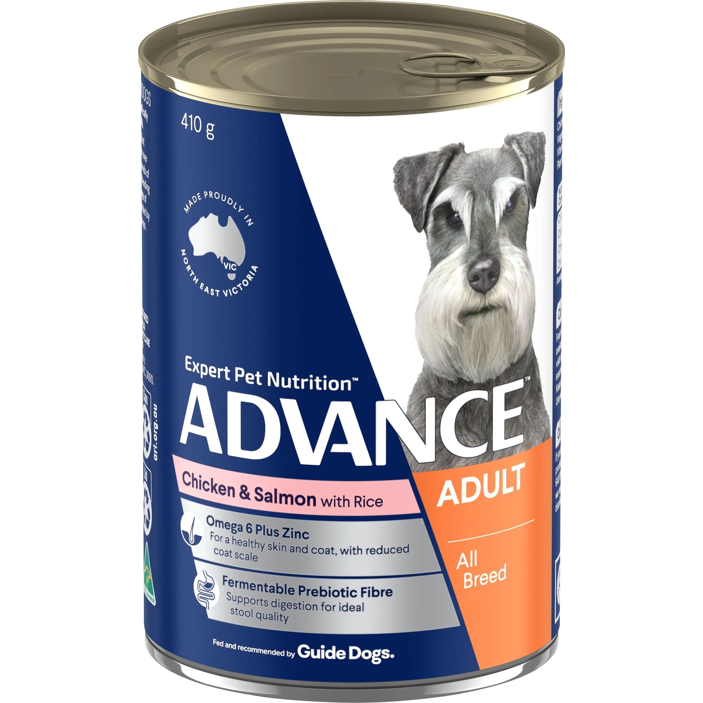 Advance Chicken and Salmon All Breed Adult Dog Wet Food 410g ( _ )