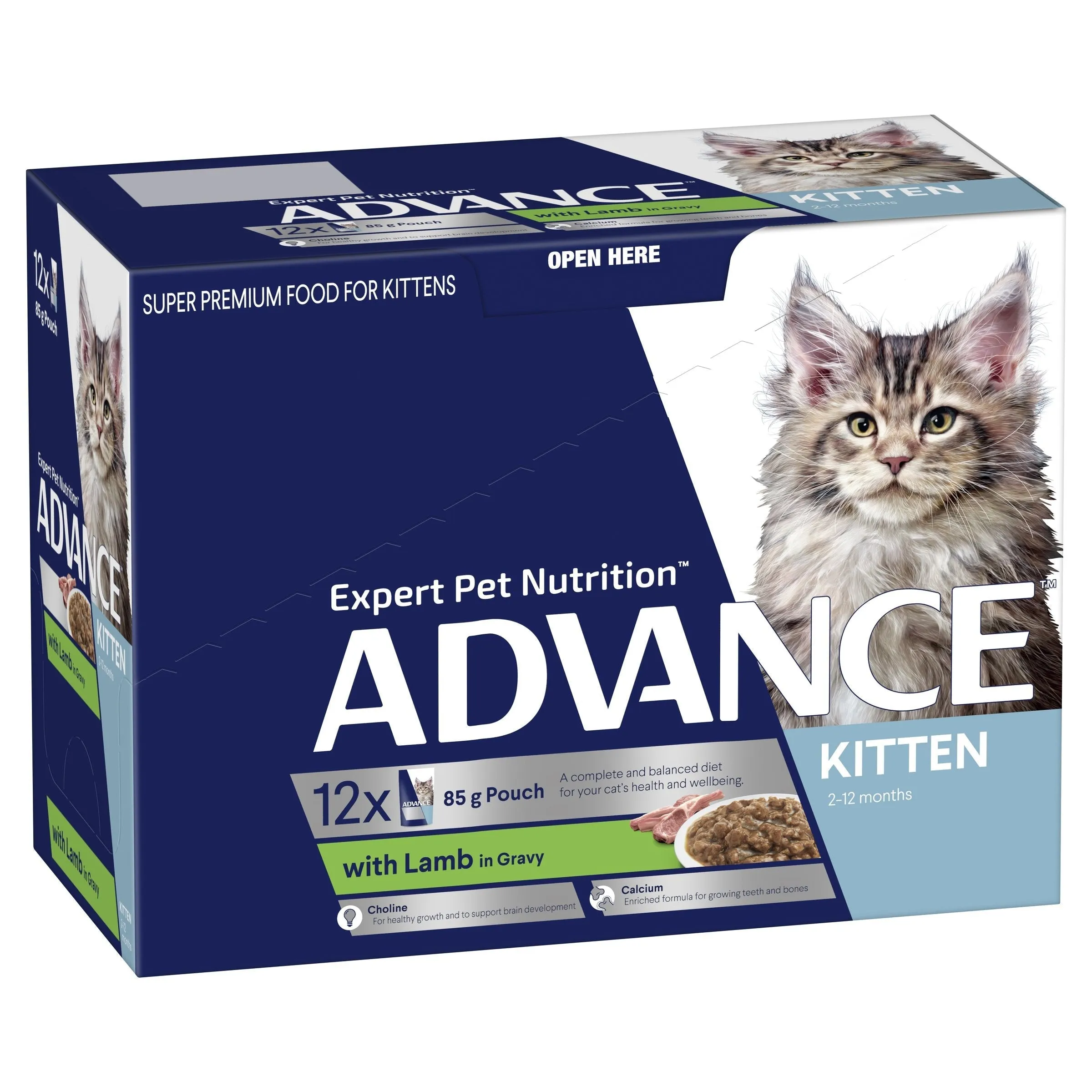 Advance Lamb in Gravy Kitten Wet Food 85g x 12 ( _ )