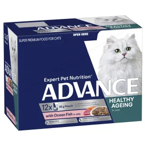 Advance Ocean Fish in Jelly Healthy Ageing Mature Cat Wet Food 85g x 12 ( _ )