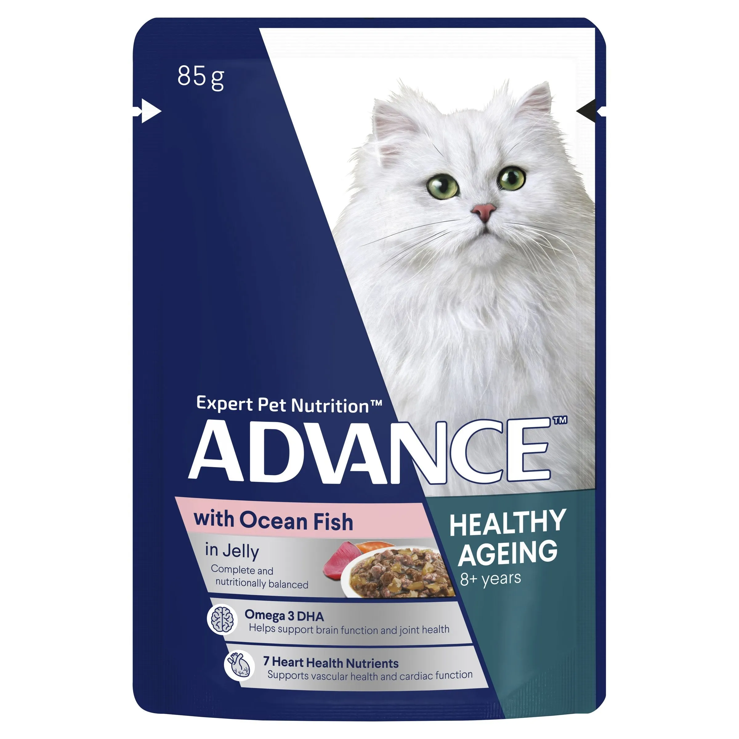 Advance Ocean Fish in Jelly Healthy Ageing Mature Cat Wet Food 85g x 12 ( _ )