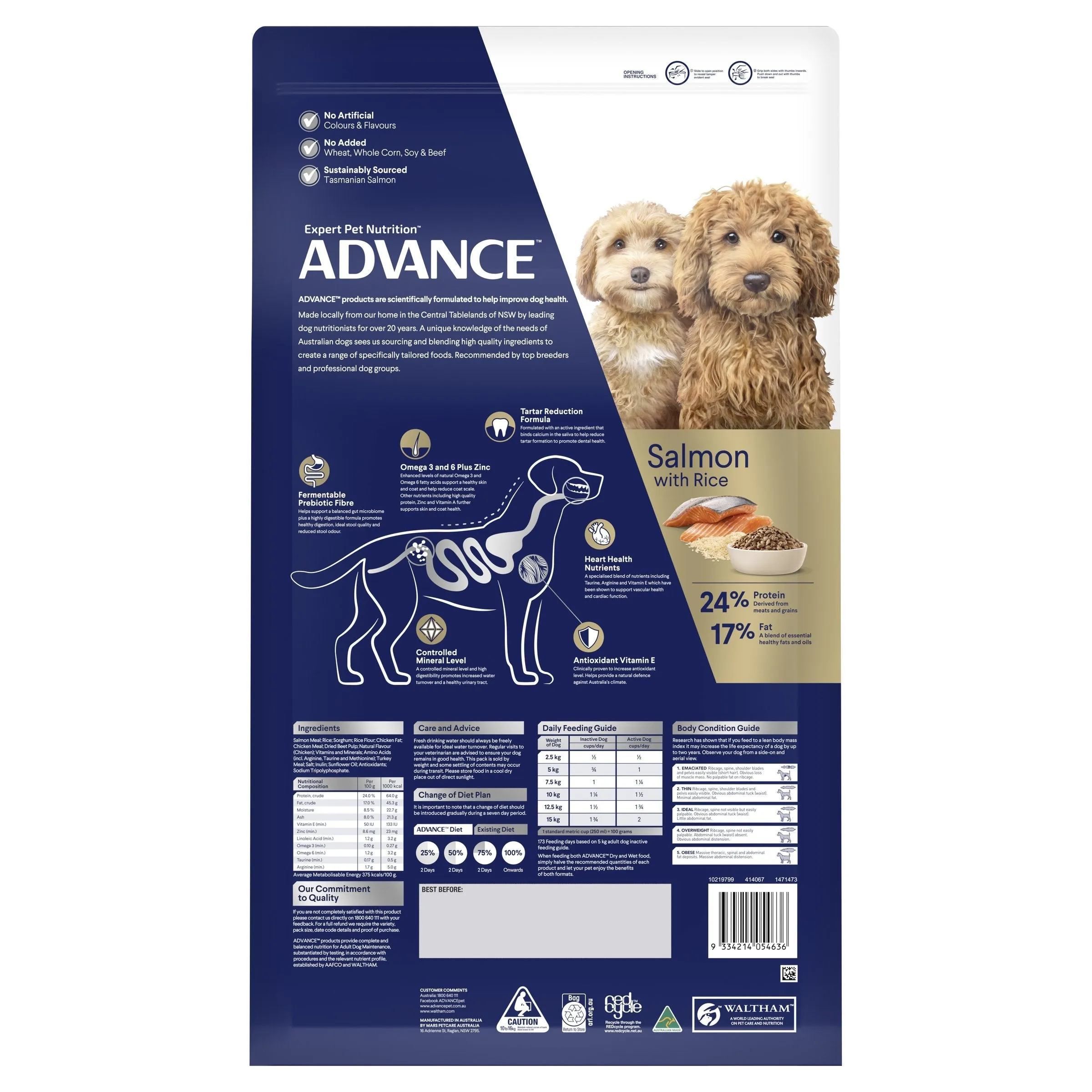 Advance Salmon and Rice Small Oodles Adult Dog Dry Food 13kg ( _ )