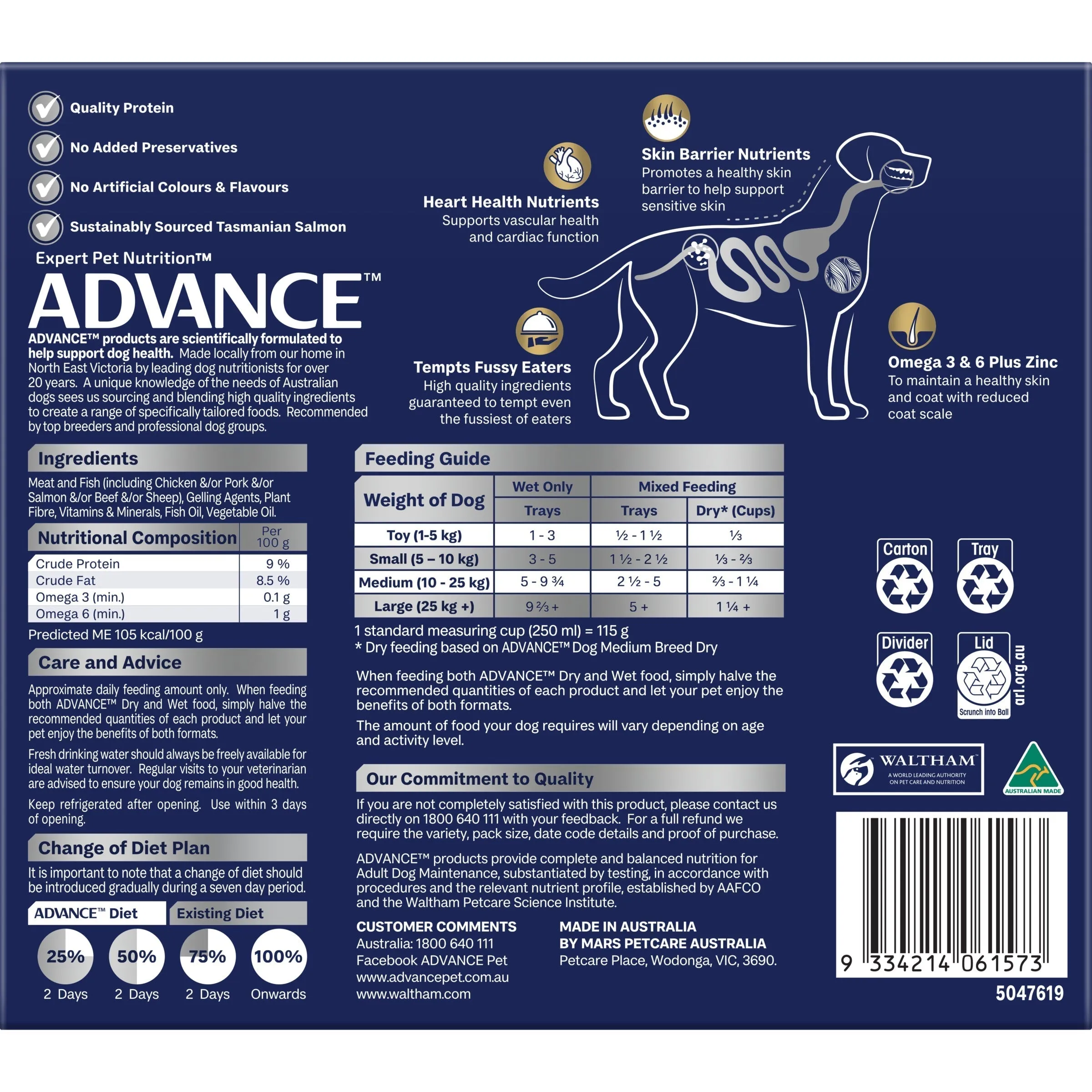 Advance Salmon Oodles Adult Dog Wet Food 100g x 12 ( _ )