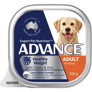 Advance Turkey and Rice Healthy Weight All Breed Adult Dog Wet Food 100g ( _ )