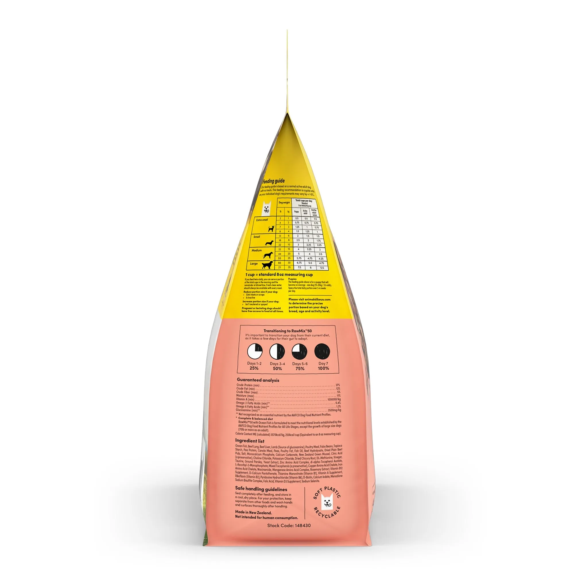 Animals Like Us RawMix50 with Freeze Dried Ocean Fish and Kibble Mix Dry Dog Food 1.8kg ( _ )