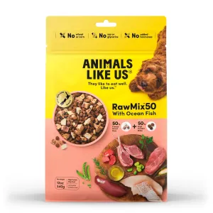 Animals Like Us RawMix50 with Freeze Dried Ocean Fish and Kibble Mix Dry Dog Food 340g ( _ )