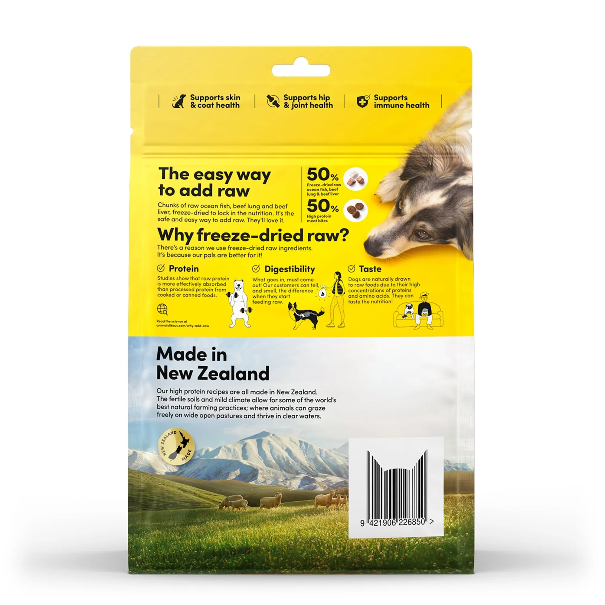 Animals Like Us RawMix50 with Freeze Dried Ocean Fish and Kibble Mix Dry Dog Food 340g ( _ )