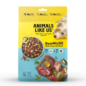 Animals Like Us RawMix50 with Grass-Fed Freeze Dried Beef and Kibble Mix Dog Food 340g ( _ )