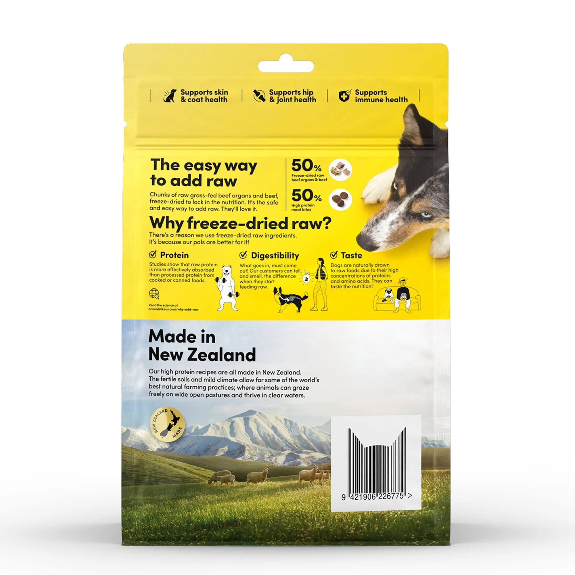 Animals Like Us RawMix50 with Grass-Fed Freeze Dried Beef and Kibble Mix Dog Food 340g ( _ )