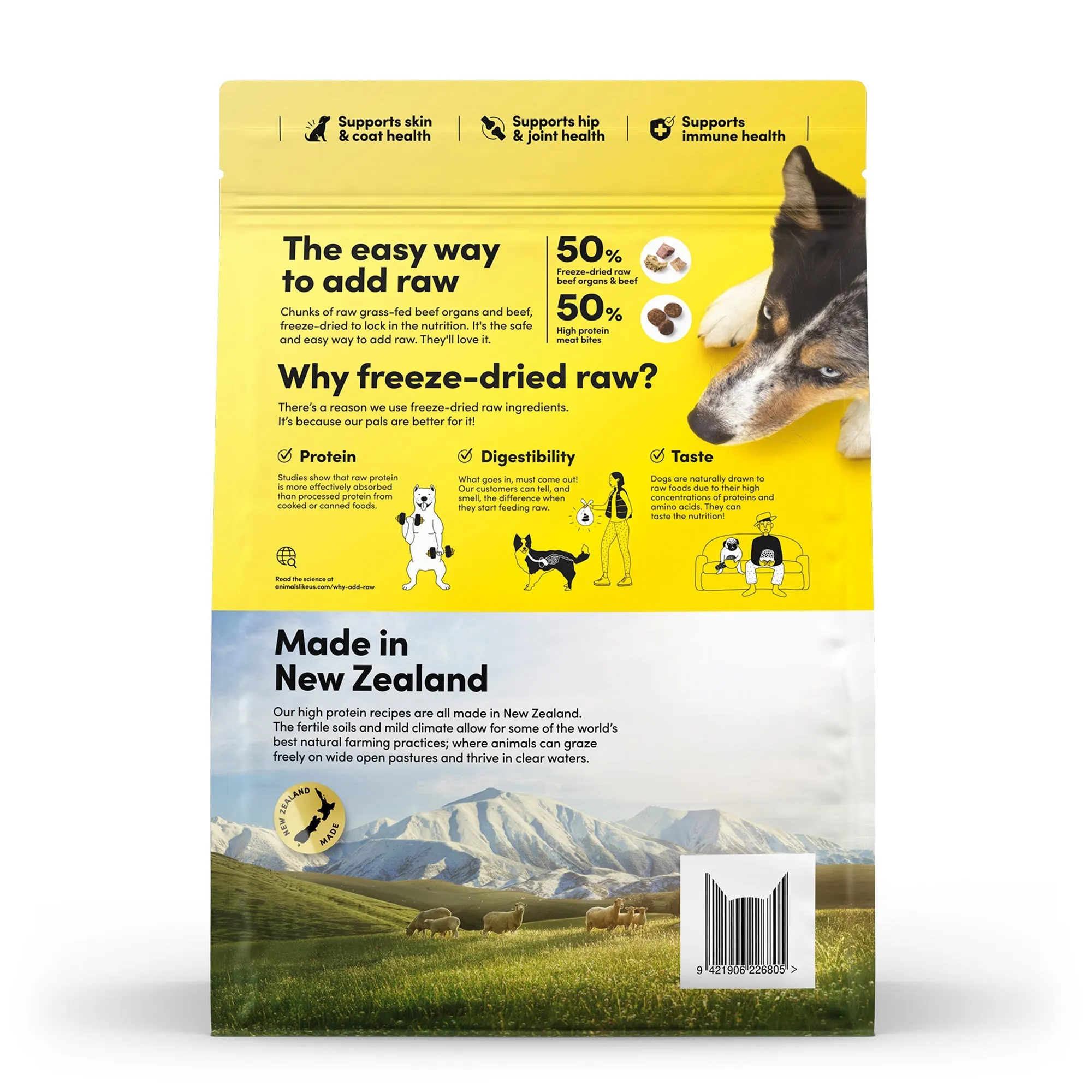 Animals Like Us RawMix50 with Grass-Fed Freeze Dried Beef and Kibble Mix Dog Food 3.6kg ( _ )