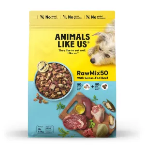Animals Like Us RawMix50 with Grass-Fed Freeze Dried Beef and Kibble Mix Dog Food 3.6kg ( _ )