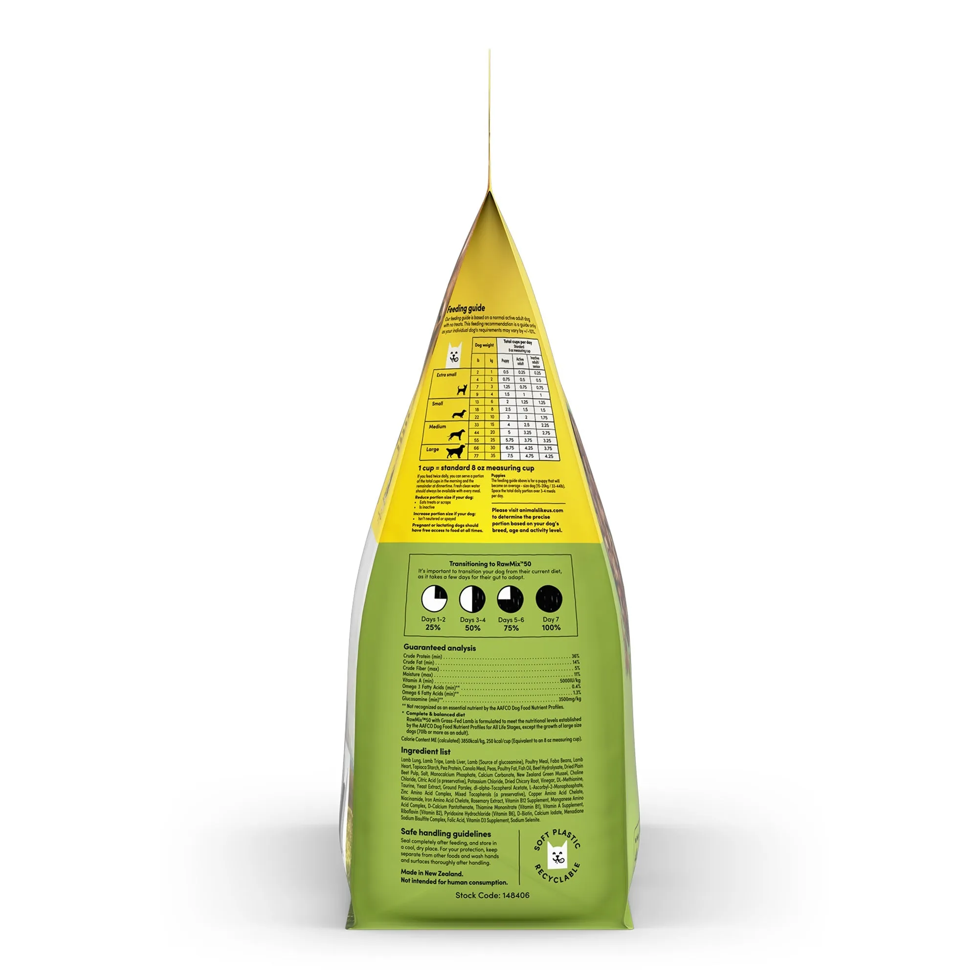 Animals Like Us RawMix50 with Grass-Fed Freeze Dried Lamb and Kibble Mix Dry Dog Food 1.8kg ( _ )