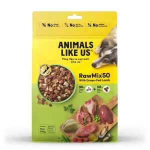 Animals Like Us RawMix50 with Grass-Fed Freeze Dried Lamb and Kibble Mix Dry Dog Food 340g ( _ )