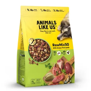 Animals Like Us RawMix50 with Grass-Fed Freeze Dried Lamb and Kibble Mix Dry Dog Food 3.6kg ( _ )