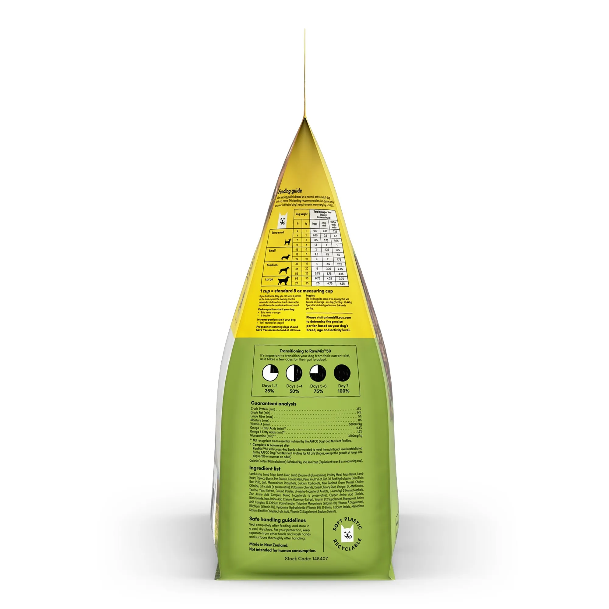 Animals Like Us RawMix50 with Grass-Fed Freeze Dried Lamb and Kibble Mix Dry Dog Food 3.6kg ( _ )