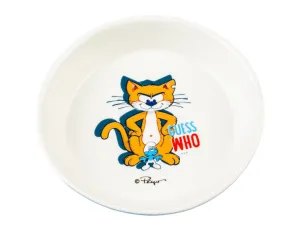 Azrael low feeding bowl 320ml - 16x16x3,5cm white/blue Pets Qatar