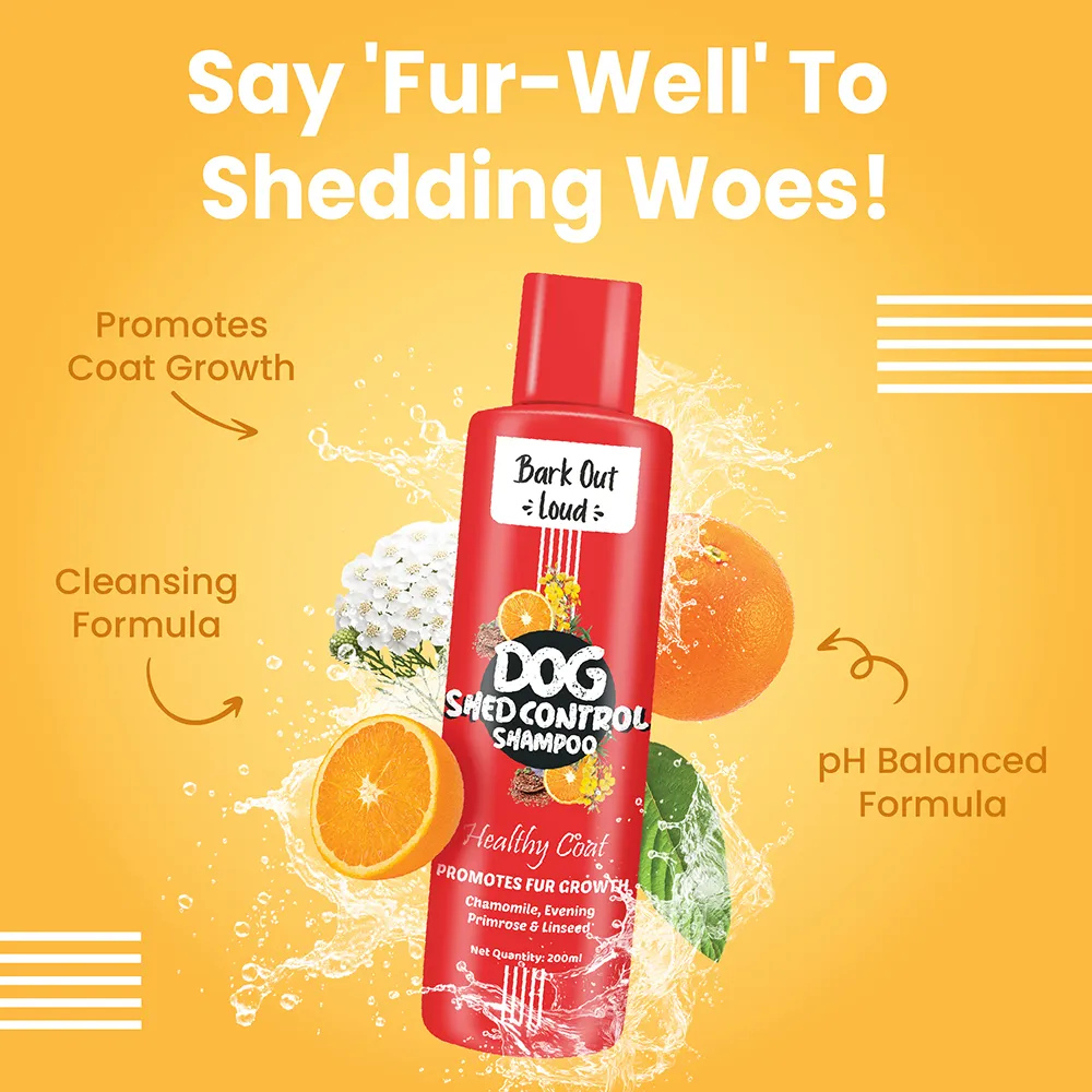 Bark Out Loud Healthy Coat Shed Control Shampoo for Dogs