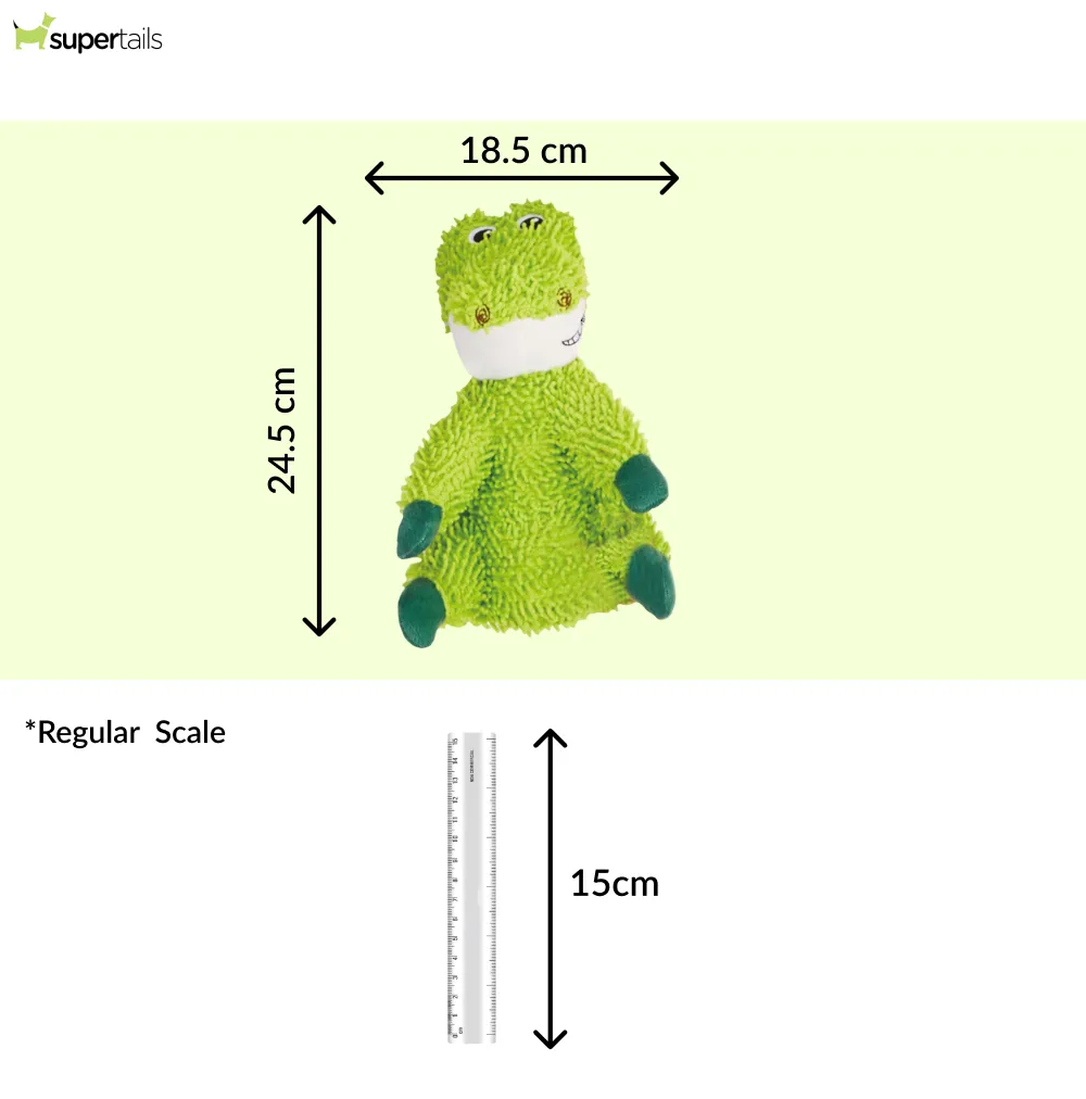 Barkbutler x Fofos Alligator Tough Squeaky Toy for Dogs | For Medium Chewers (Green)