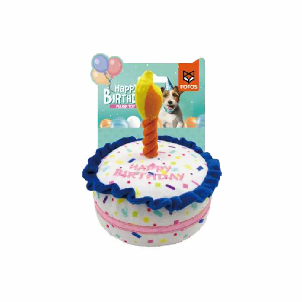 Barkbutler x Fofos Birthday Cake Plush Toy for Dogs
