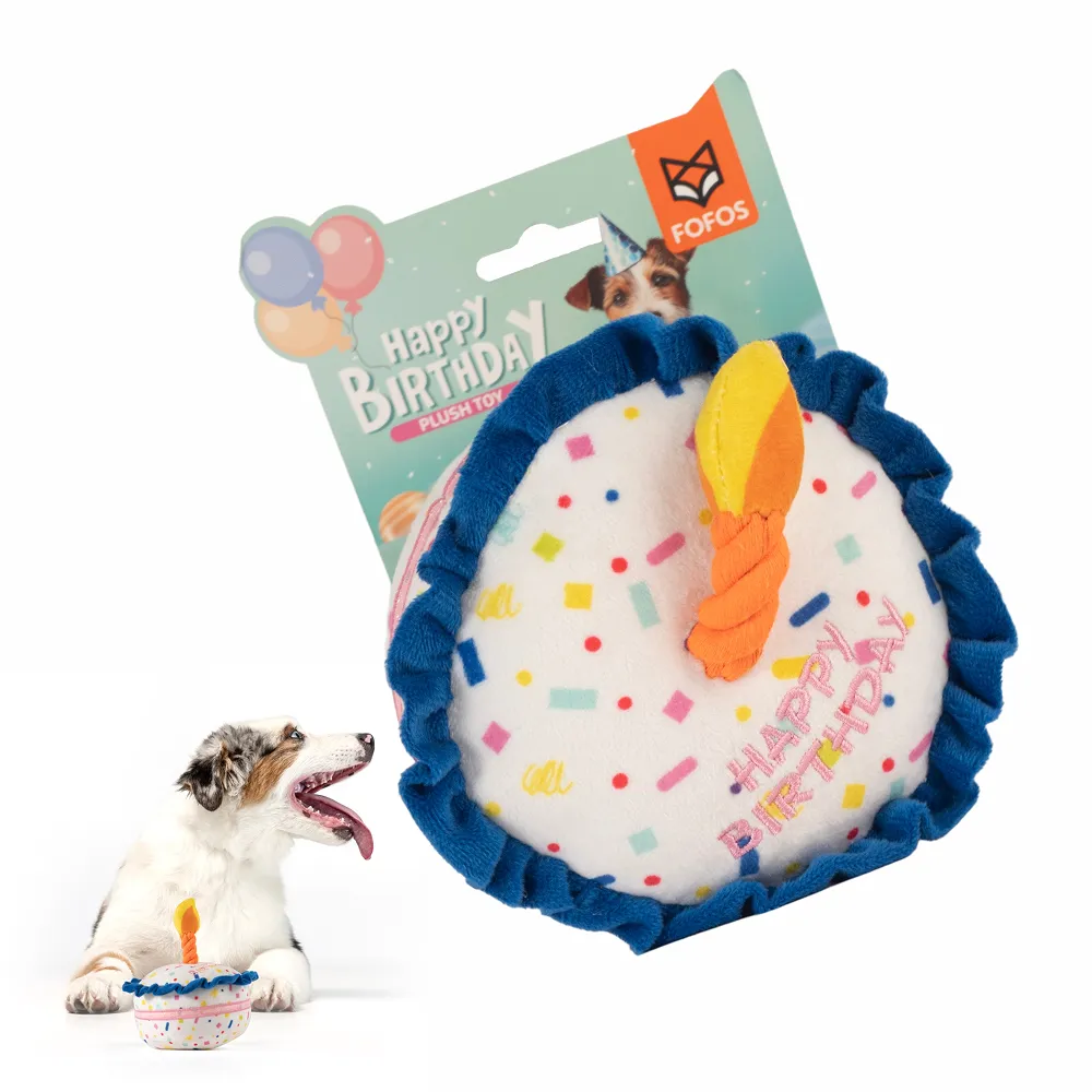 Barkbutler x Fofos Birthday Cake Plush Toy for Dogs