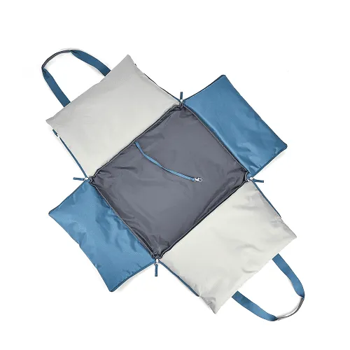 Barkbutler x Fofos Car Seat Carrier for Dogs and Cats (Grey/Blue)