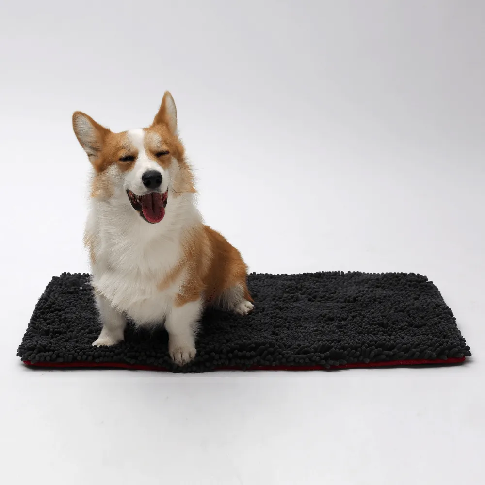 Barkbutler x Fofos Chenille Memory Foam Mat for Dogs and Cats (Grey)