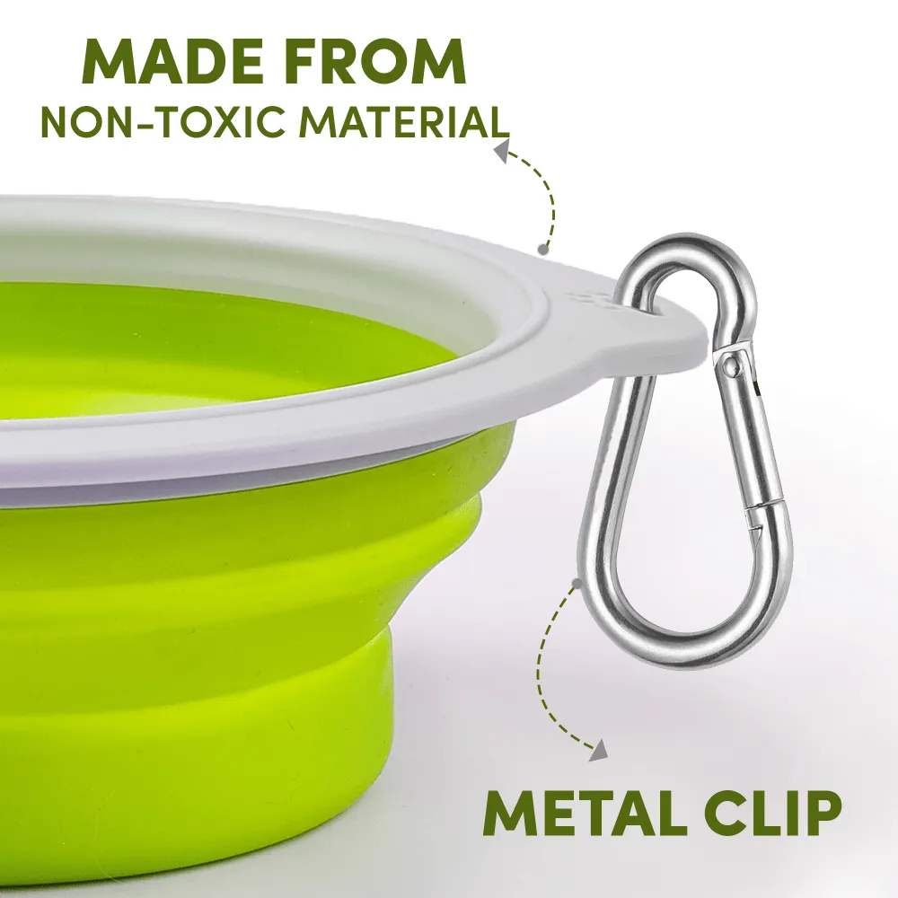 Barkbutler x Fofos Collapsible Bowl for Dogs (Green)