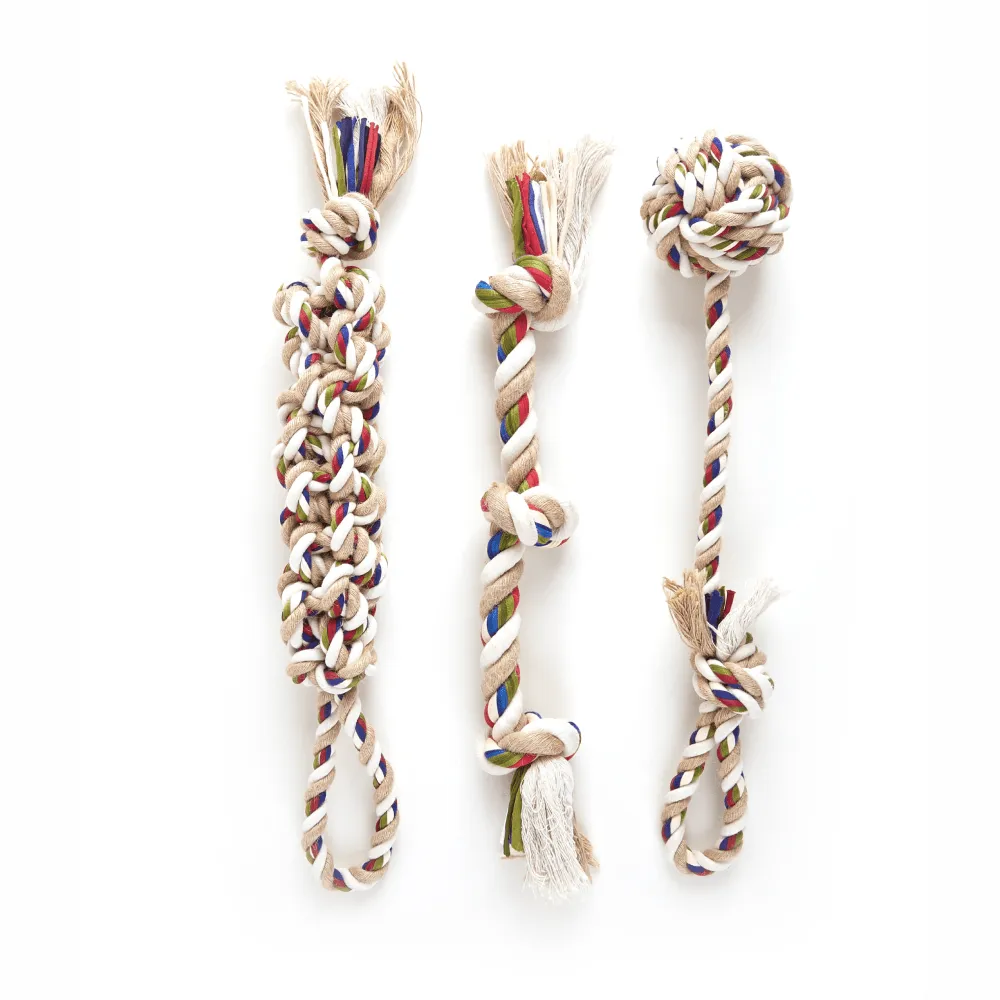 Barkbutler x Fofos Flossy Three Knots Rope Toy For Dogs