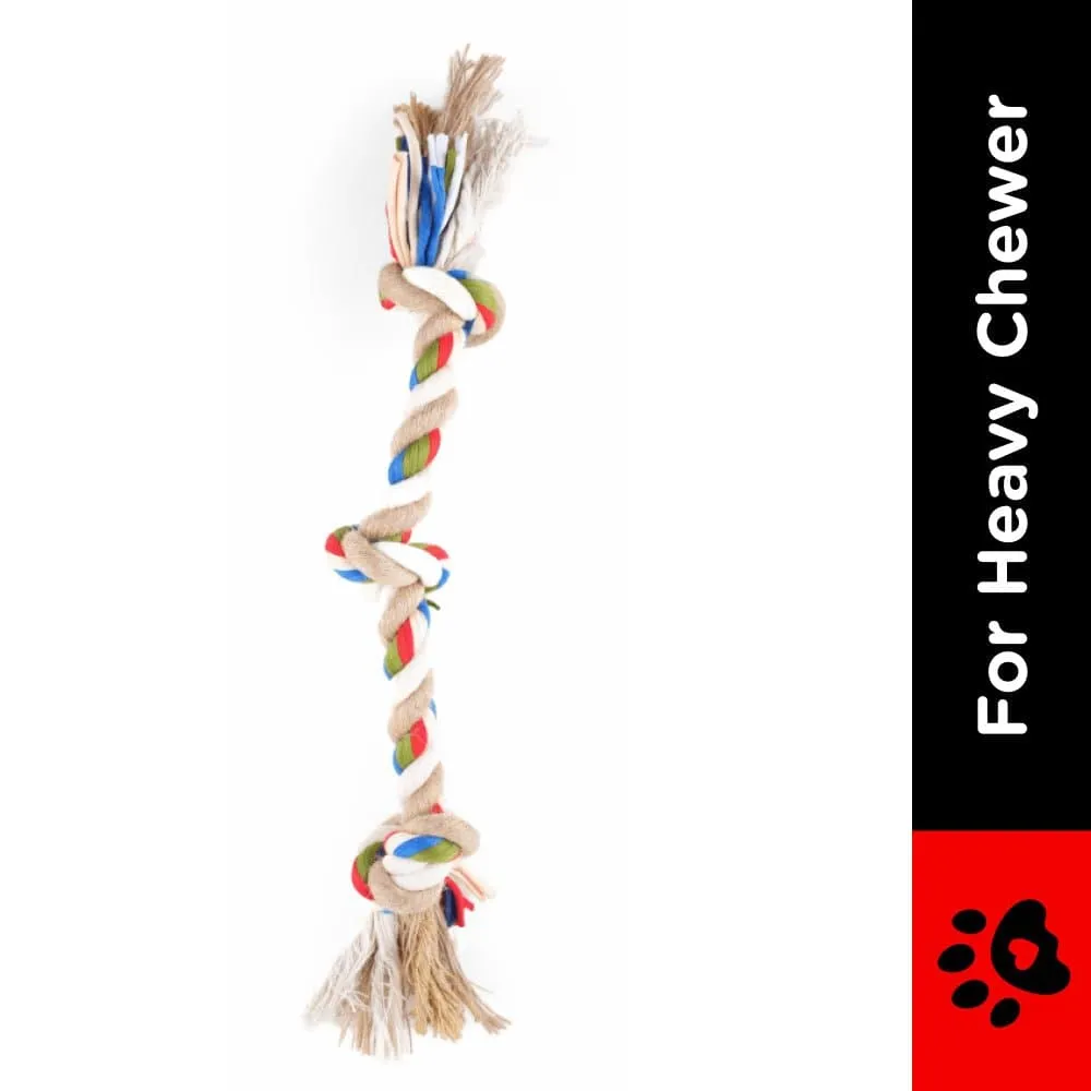 Barkbutler x Fofos Flossy Three Knots Rope Toy For Dogs