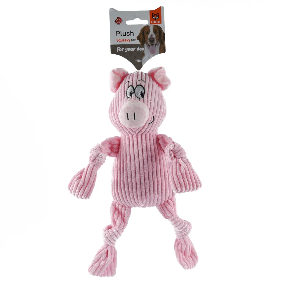 Barkbutler x Fofos Fluffy Pig Pink Plush Toy for Dogs (Pink)