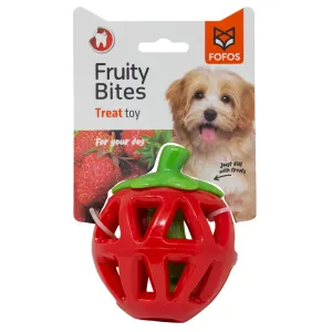Barkbutler x Fofos Fruity Bites Treat Dispensing Strawberry Toy for Dogs