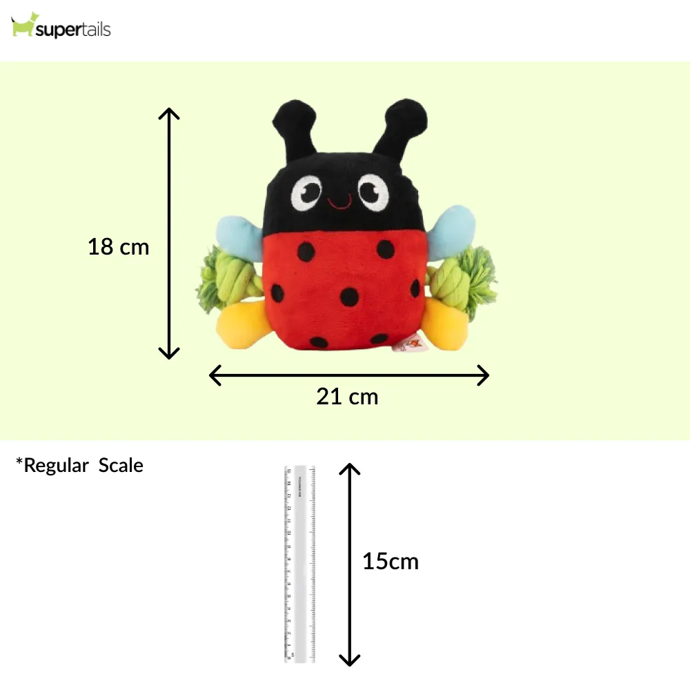 Barkbutler x Fofos Garden Ladybug Plush Toy for Dogs