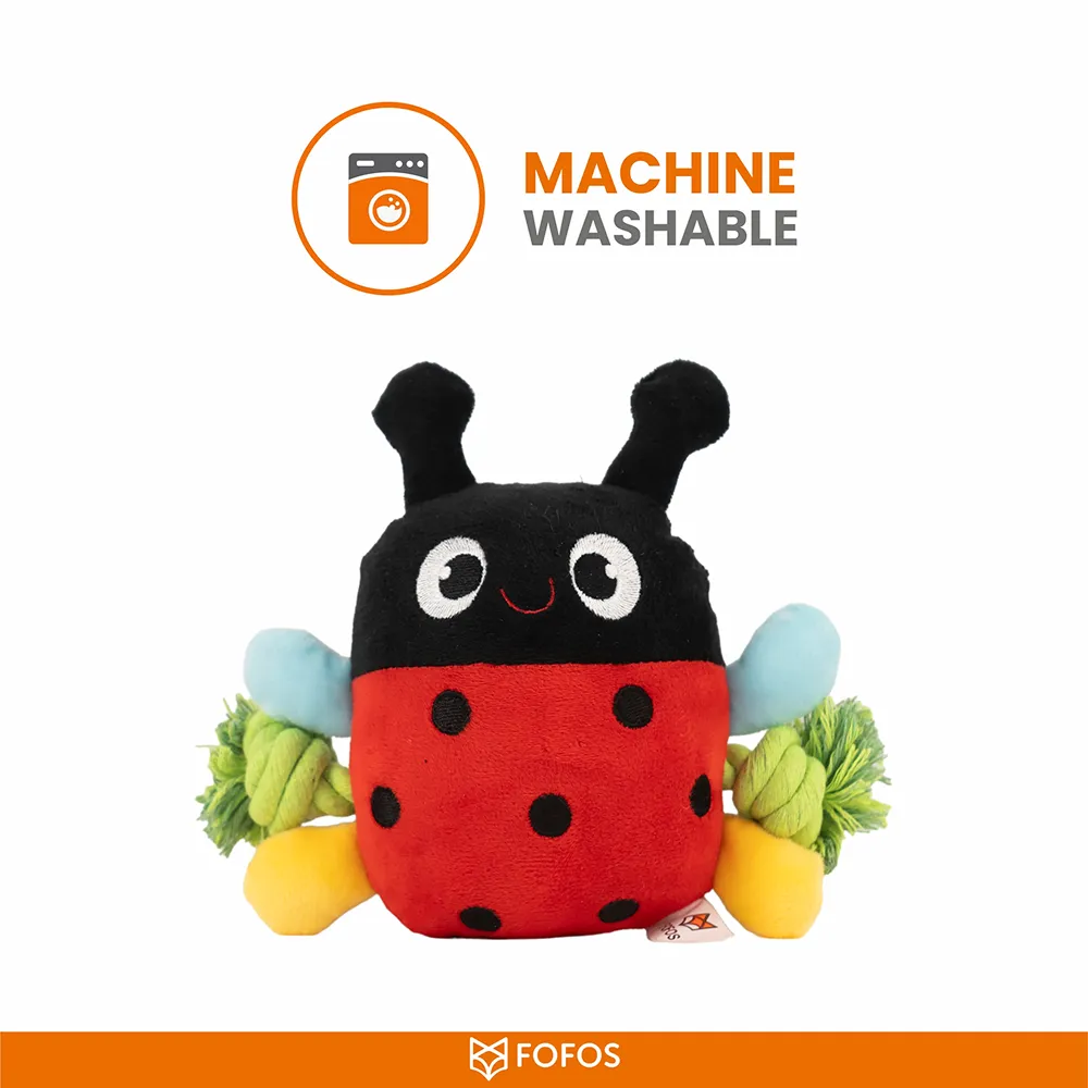 Barkbutler x Fofos Garden Ladybug Plush Toy for Dogs