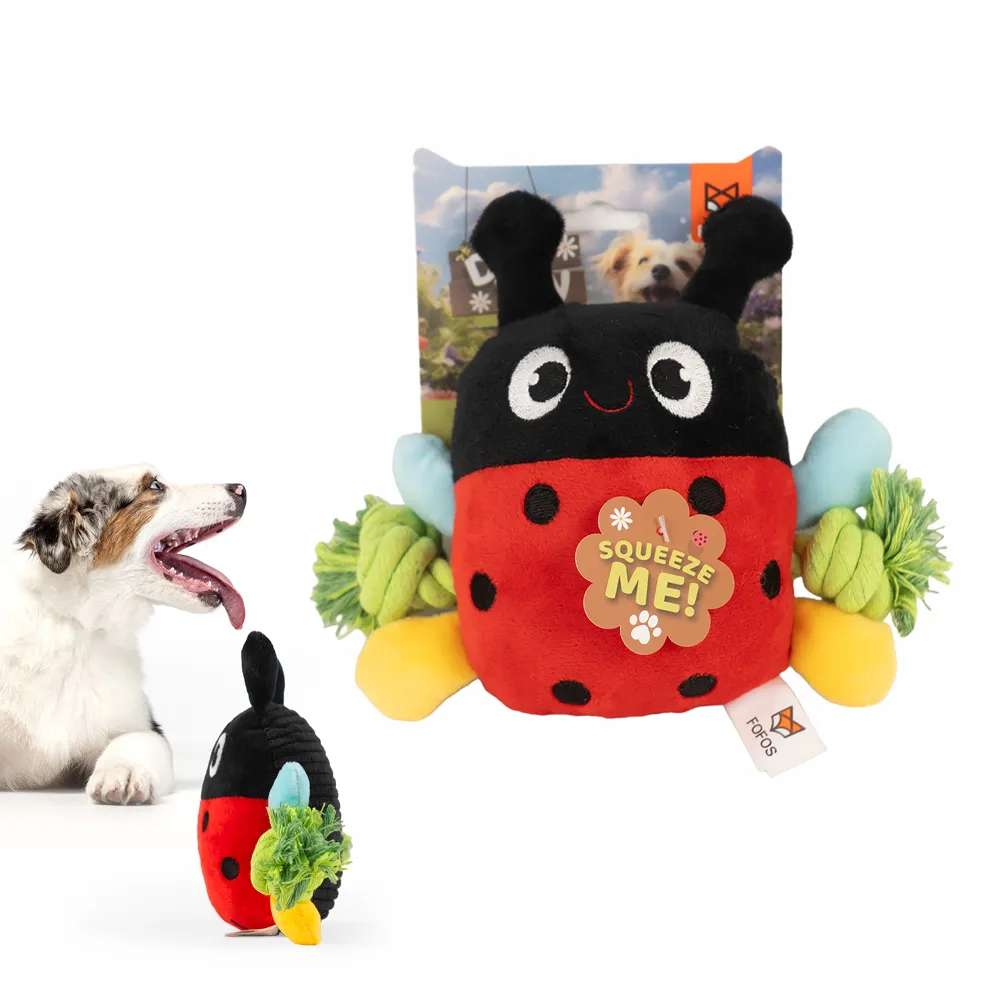 Barkbutler x Fofos Garden Ladybug Plush Toy for Dogs