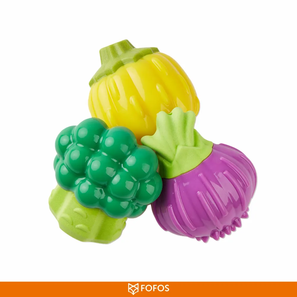 Barkbutler x Fofos Giggling Vegi Bites Onion Squeaky Chew Toy for Dogs