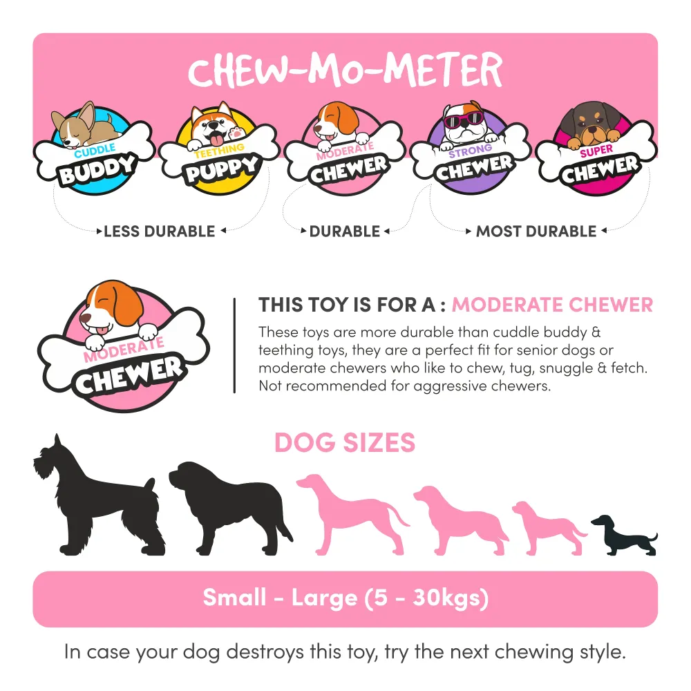 Barkbutler x Fofos Giggling Vegi Bites Onion Squeaky Chew Toy for Dogs